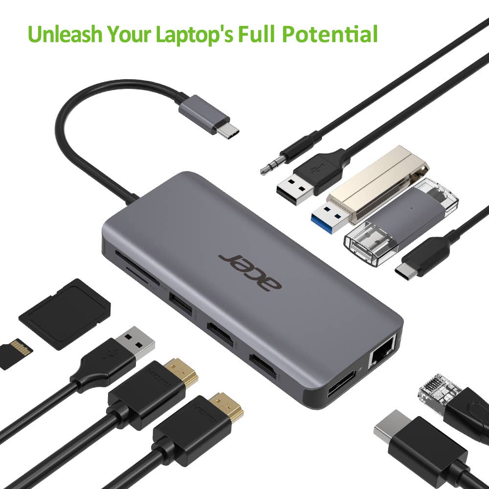 .DSCAB.009 Notebook-Dockingstation & Portreplikator Kabelgebunden USB 3.2 Gen 1 (3.1 Gen 1) Type-C Silber